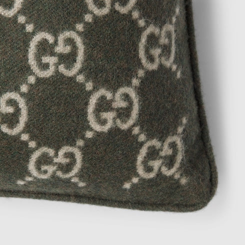 GG wool cashmere jacquard cushion