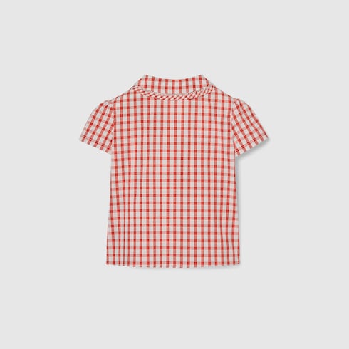 Baby gingham cotton shirt