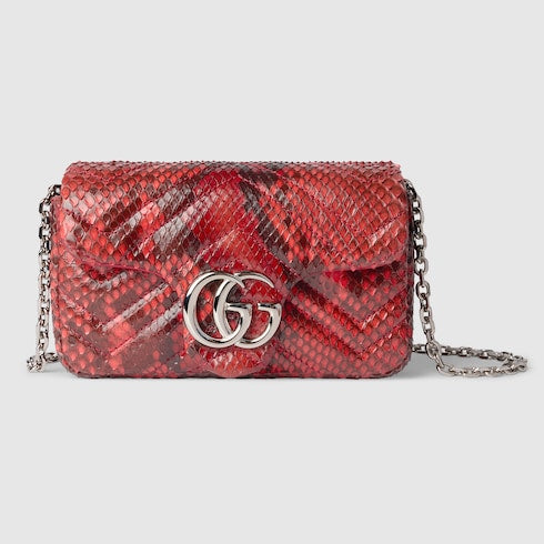 GG Marmont python mini shoulder bag