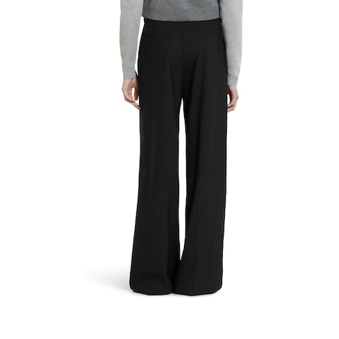 Wool pants with logo
