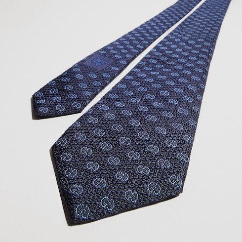 GG silk jacquard tie