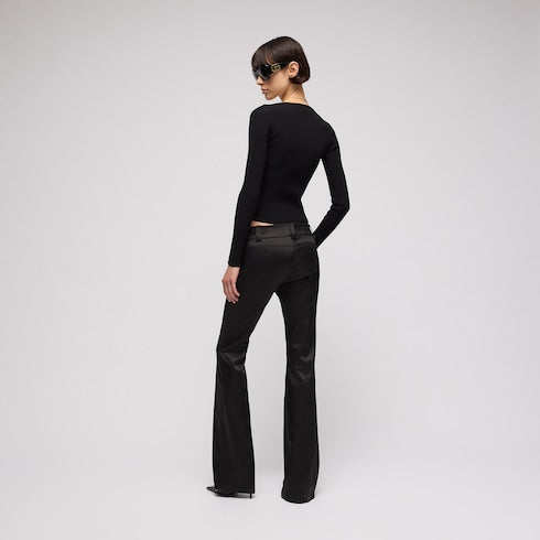 Rib viscose top zip cardigan