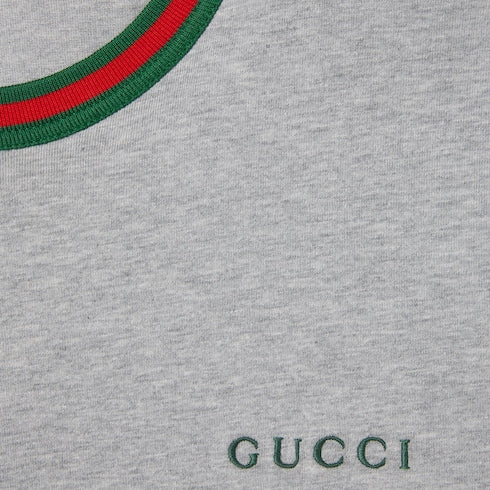 Cotton jersey T-shirt with embroidery