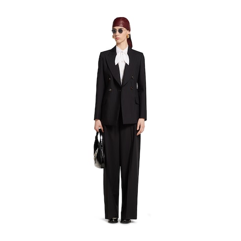 Pinstripe Gucci wool jacquard jacket
