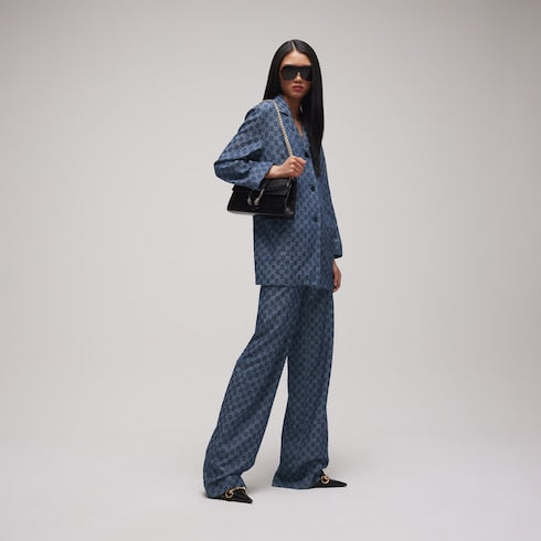 GG cotton denim jacquard jacket