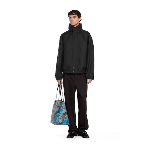 Reversible cotton ripstop zip jacket
