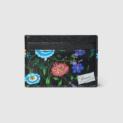 Flora-motif card case