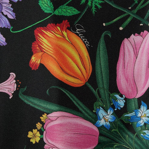 Printed silk twill shirt