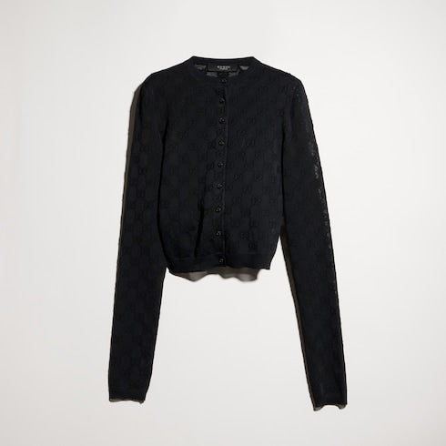 Fine crêpe viscose cardigan