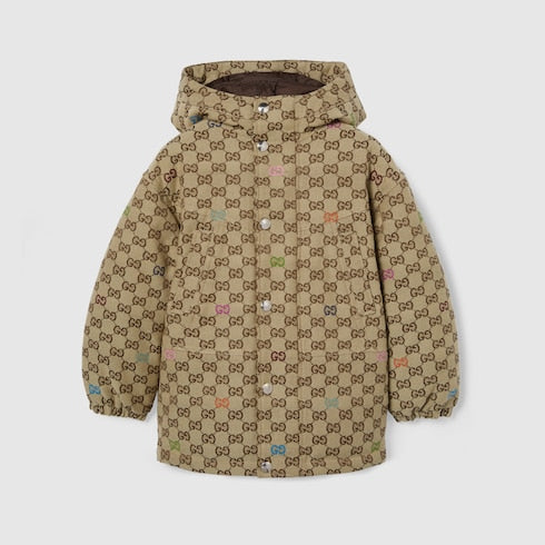 Children's padded GG canvas coat