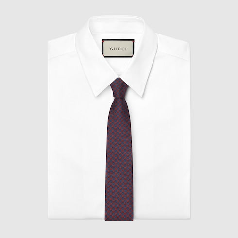 GG silk jacquard tie