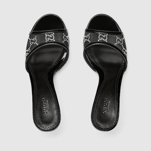 Women's crystal slide sandal