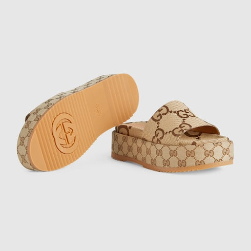 Women's platform slide sandal