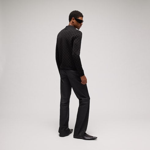 Viscose GG jacquard polo shirt