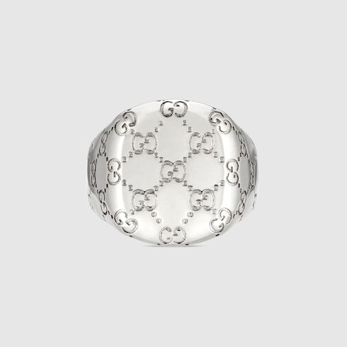 GG motif signet ring