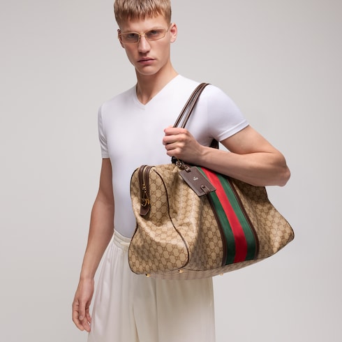 Medium GG duffle bag with Web