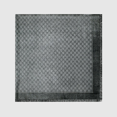 GG wool jacquard shawl