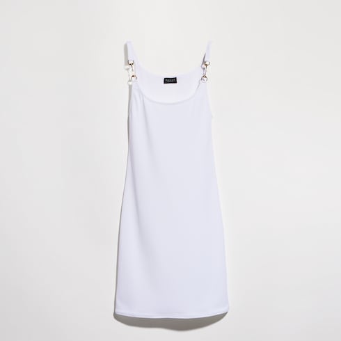 Viscose crêpe jersey dress with Horsebit