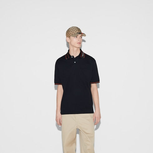 Cotton piquet polo shirt