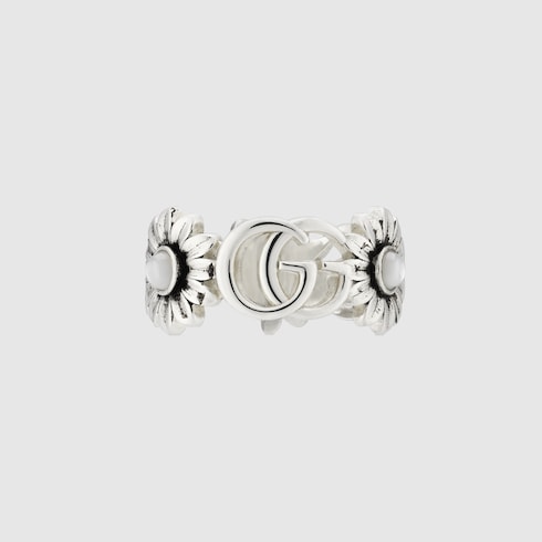 GG Marmont mother of pearl ring