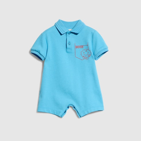Baby cotton one-piece with embroidery