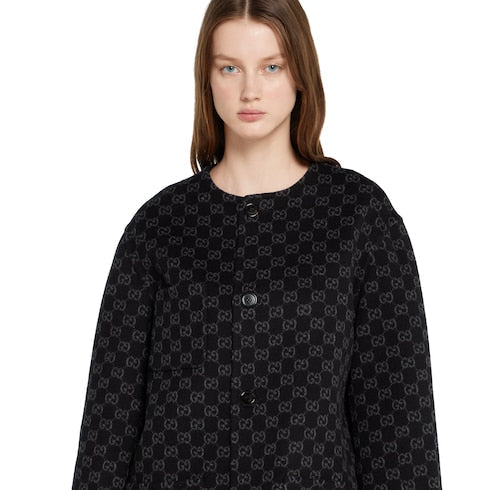 Reversible wool silk jacket