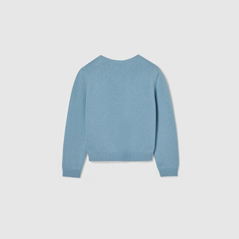 Baby cotton sweater with embroidery