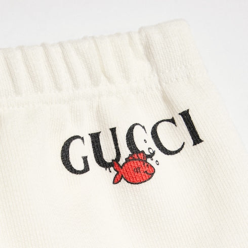 Baby cotton jersey shorts with print