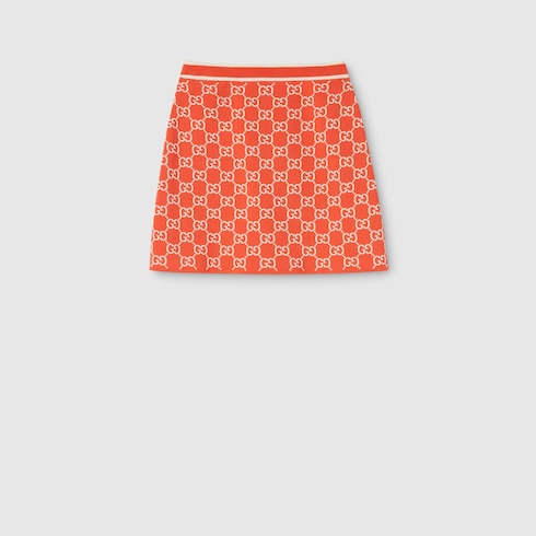 GG fine cotton jacquard skirt