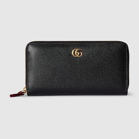 Bi-color GG Marmont zip around wallet