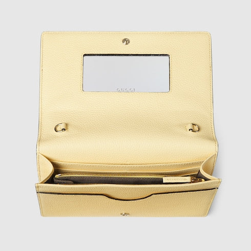 Bi-color GG Marmont wallet on chain