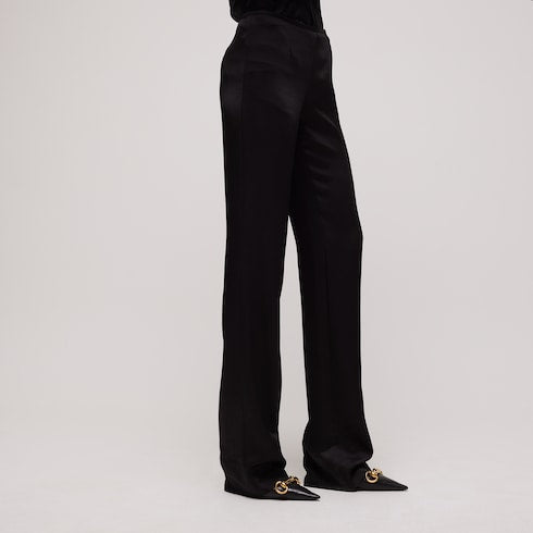 Crêpe satin pants