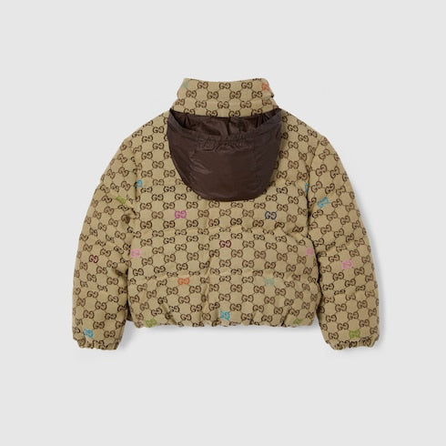 Children's padded GG canvas jacket