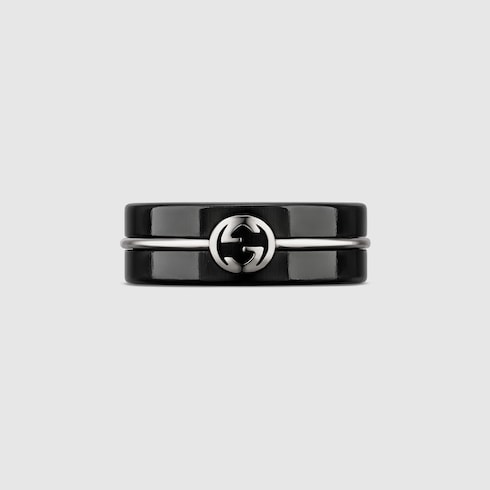 Gucci Interlocking corundum ring