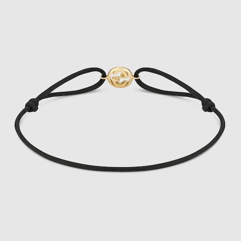 Gucci Interlocking 18k charm bracelet