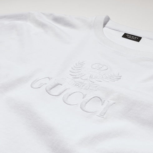 Cotton jersey T-shirt with embroidery