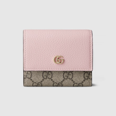 Bi-color GG Marmont mini wallet