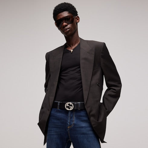 Reversible belt with Interlocking G buckle