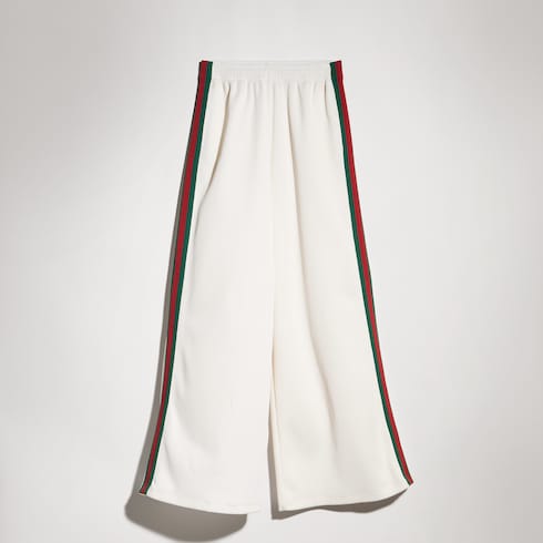 Rib cotton jersey leisure pants with Web