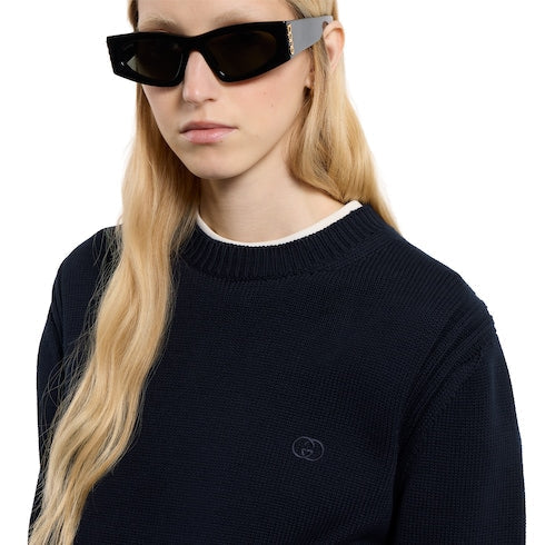 Cotton sweatshirt with embroidery