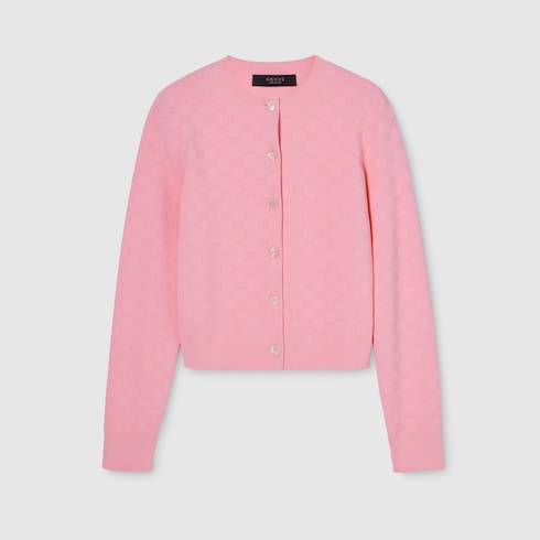 GG fine fabric jacquard cardigan