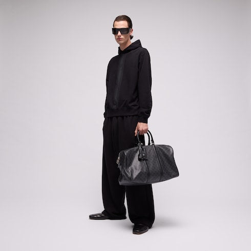 Cotton hooded sweatshirt with muted Web