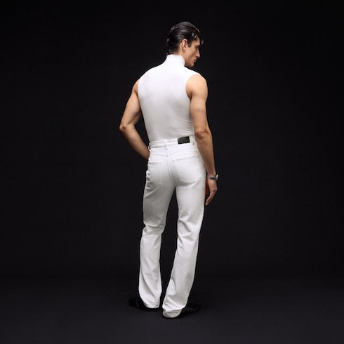 Seamless stretch nylon jersey tank top