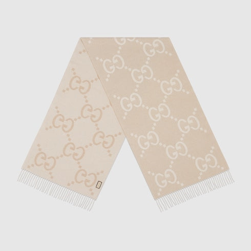 GG cashmere lamé jacquard scarf