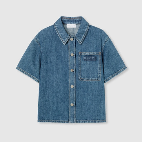 Children's lasered denim shirt