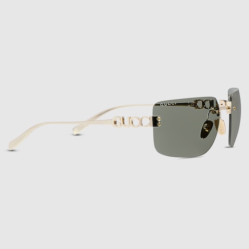 Frameless square sunglasses