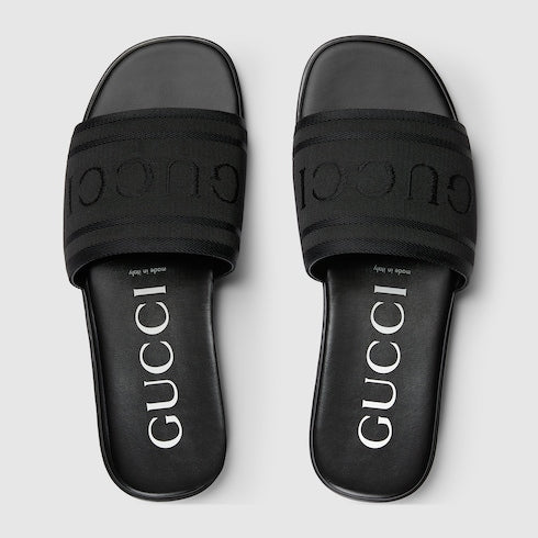 Men's slide sandal with tonal logo