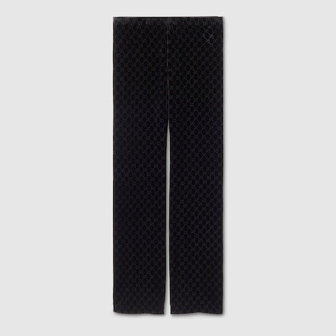 GG stretch velvet devoré pants