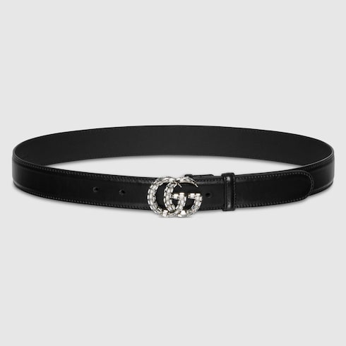 GG Marmont thin belt with crystals