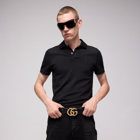 GG Marmont wide belt with shiny buckle